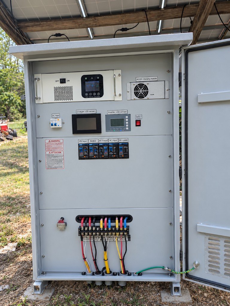 Front panel of the FES-20 cabinet with door open